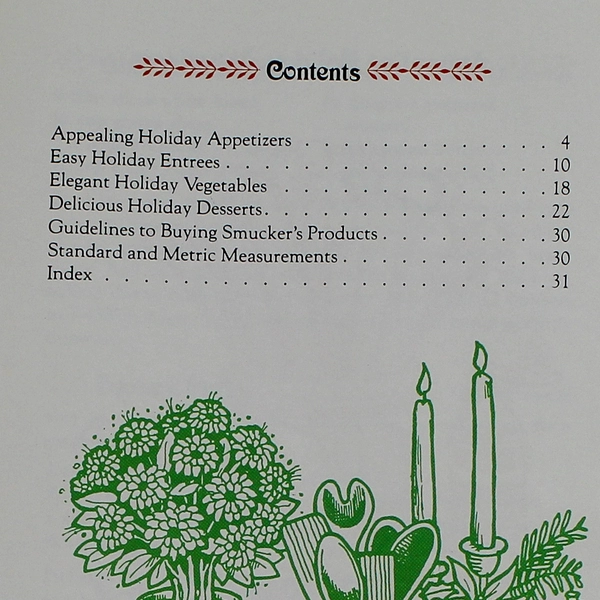 Smucker's 1980 Holiday Recipes Cookbook - Good Condition, Torn Cover