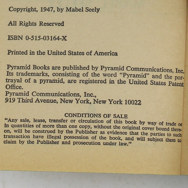 Woman of Property by Mabel Seeley 1947 Pyramid Books Paperback Novel