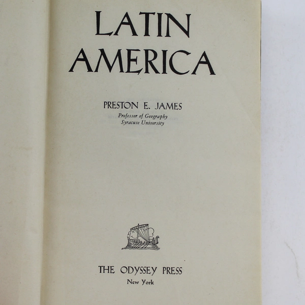 Latin America by Preston E. James 1942 Odyssey Press Hardcover - Good Condition