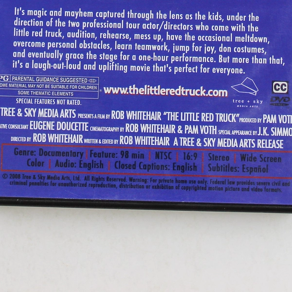 The Little Red Truck DVD 2008 Tree & Sky Media Arts Good Condition Untested