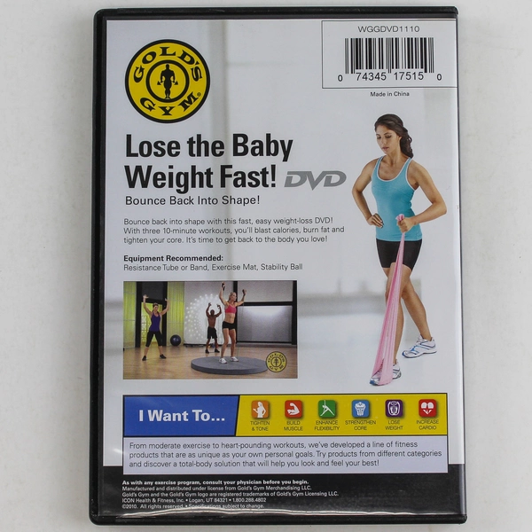 Gold's Gym Lose The Baby Weight Fast Workout DVD + 14-Day Membership
