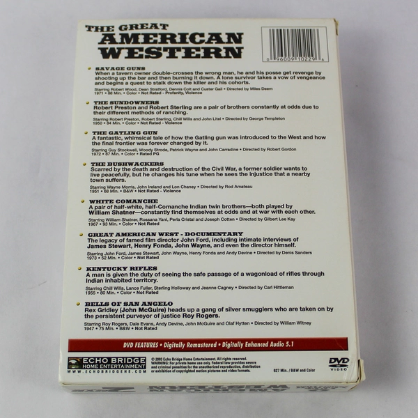 The Great American Western 2-DVD Box Set Echo Bridge 2003 - Classic Films
