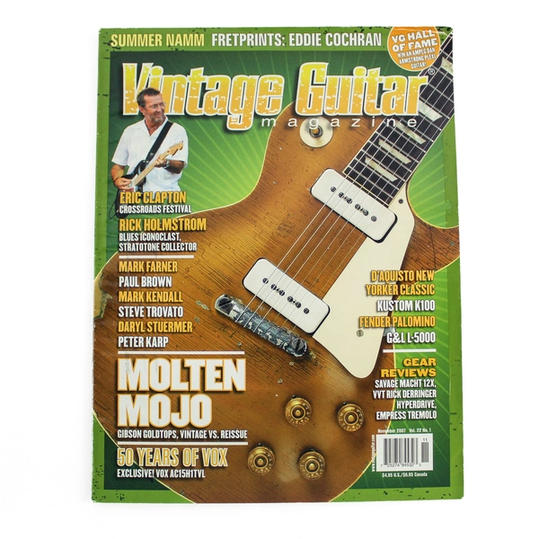 Vintage Guitar Magazine Nov 2007 Vol 22 No 1 PRS Guitars Pre-Owned