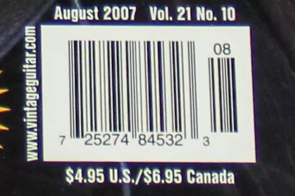 Vintage Guitar Magazine Aug 2007 Joe Bonamassa - Good Condition