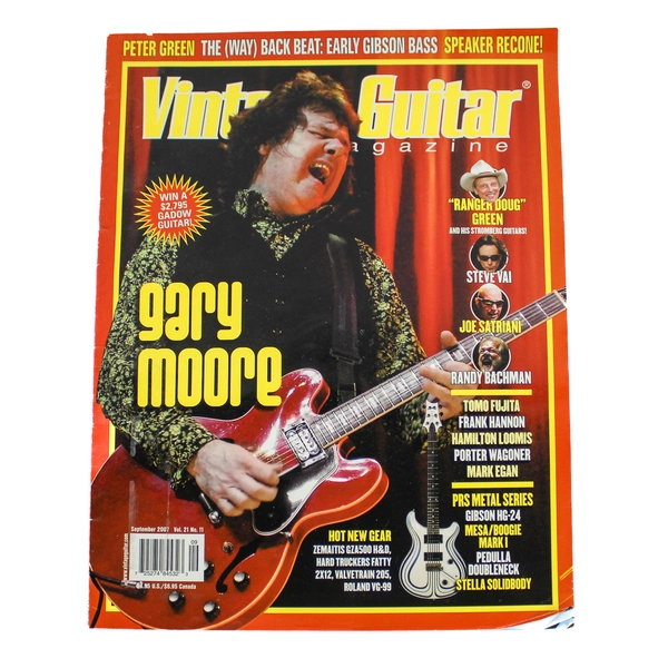 Vintage Guitar Magazine Sept 2007 Gary Moore PRS Guitars Vol 21 No 11