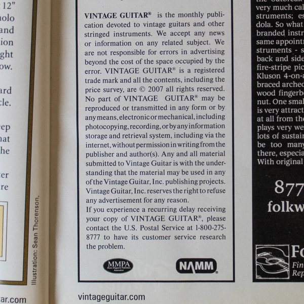 Vintage Guitar Magazine Sept 2007 Gary Moore PRS Guitars Vol 21 No 11