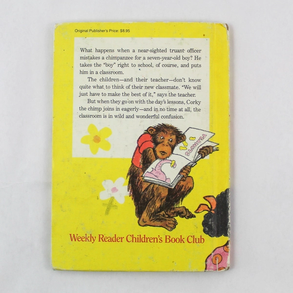 Vintage The Chimp That Went To School by Peggy Parish Hardcover Book 1982