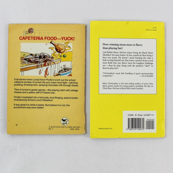 Lot of 2 Vintage 80s Easy Reader Books: Hit-Away Kid & Great School Lunch