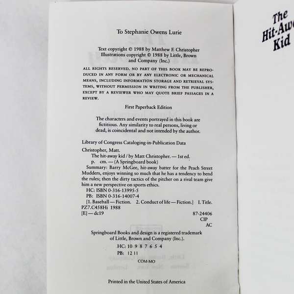 Lot of 2 Vintage 80s Easy Reader Books: Hit-Away Kid & Great School Lunch