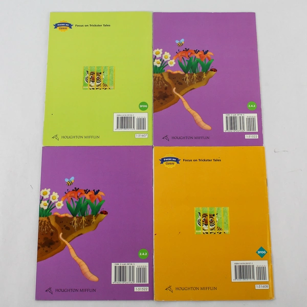 Lot of 4 Houghton Mifflin Earthworms & The Tiger's Promise Books - Pre-Owned