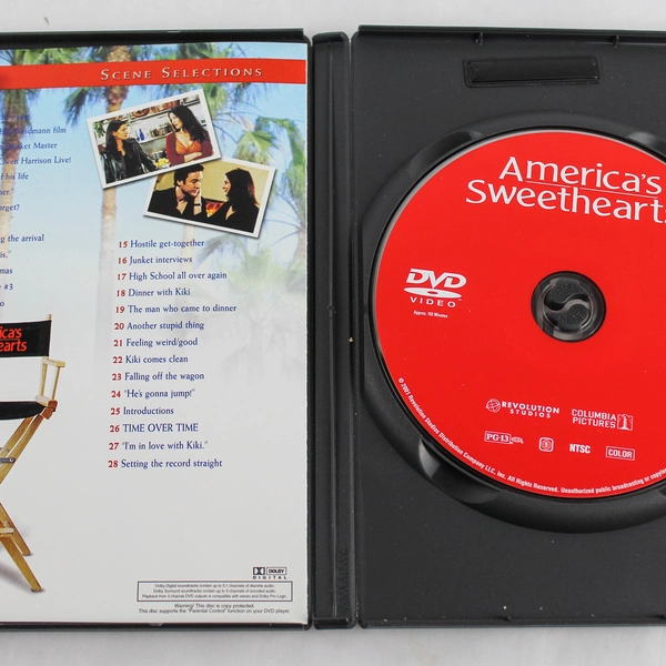 America's Sweethearts DVD Julia Roberts Billy Crystal Romantic Comedy Pre-Owned