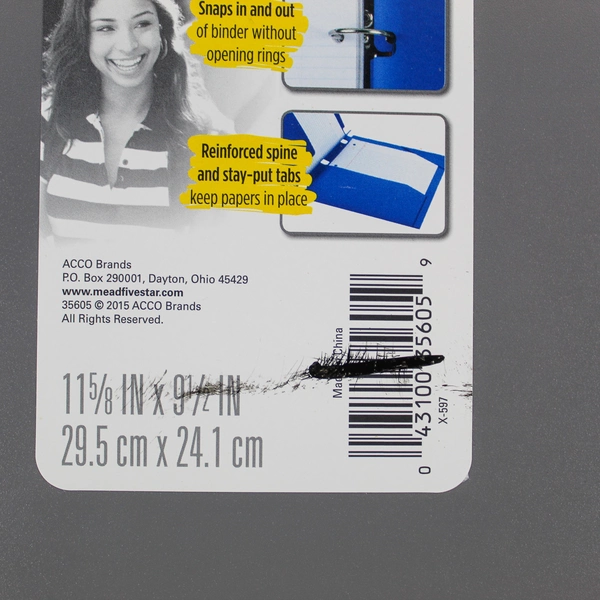 Lot of 2 Mead Five Star X-597 Gray 2-Pocket Folders for School Supplies