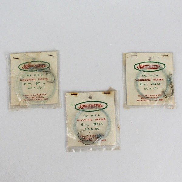Lot of 3 Vintage Jorgensen M29 Mooching Hooks 3/0-4/0, 2 Hooks Each