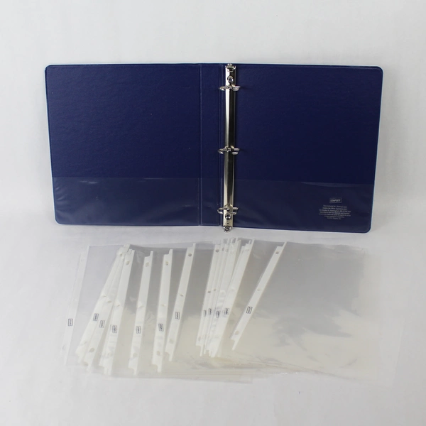 Staples Blue 1" Binder & 24 Clear Sheet Protectors - Pre-Owned Lot