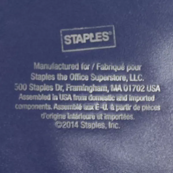 Staples Blue 1" Binder & 24 Clear Sheet Protectors - Pre-Owned Lot