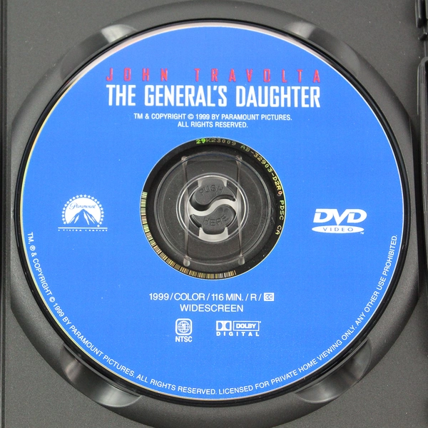 John Travolta The General's Daughter DVD 1999 Paramount Pictures As-Is