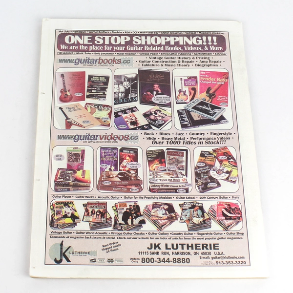 Vintage Guitar Magazine Aug 2001 Vol 15 No 10 Lee Roy Parnell Good Condition