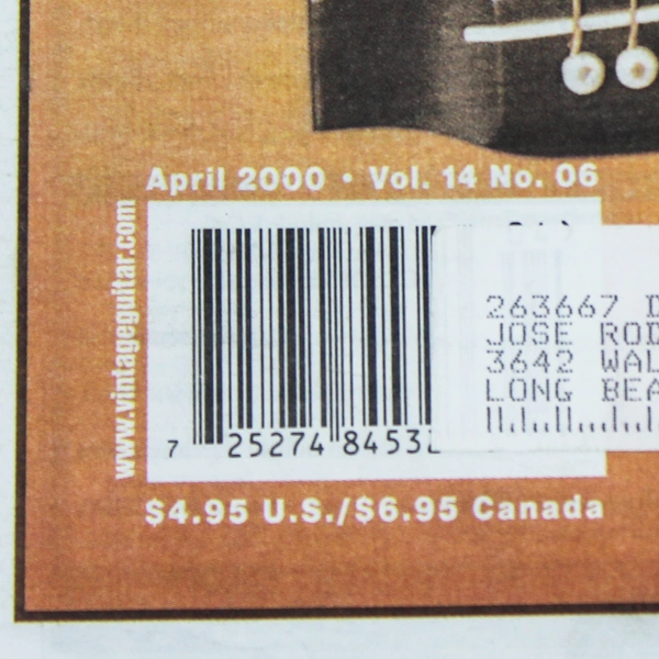 Vintage Guitar Magazine April 2000 Vol 14 No 06 Martin Flat-tops Good Cond
