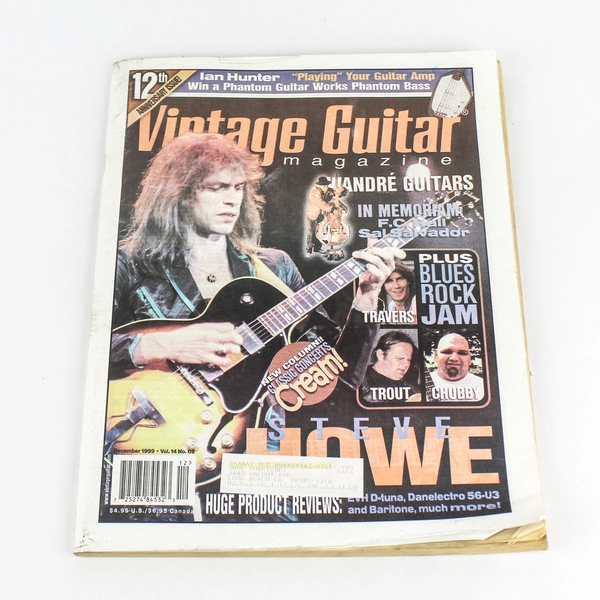 Vintage Guitar Magazine Steve Howe Dec 1999 Vol 14 No 2 Pre-Owned