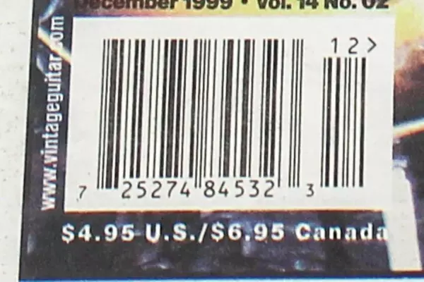 Vintage Guitar Magazine Steve Howe Dec 1999 Vol 14 No 2 Pre-Owned
