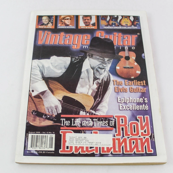 Vintage Guitar Magazine Aug 1999 Vol 13 No 11 Roy Buchanan - Pre-Owned