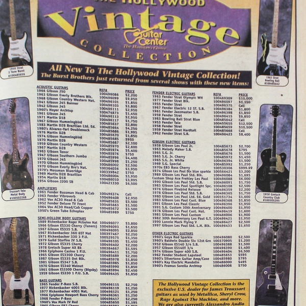 Vintage Guitar Magazine Aug 1999 Vol 13 No 11 Roy Buchanan - Pre-Owned