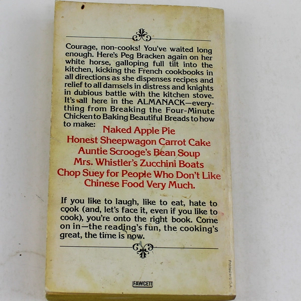I Hate To Cook Almanack by Peg Bracken 1976 Fawcett Crest Paperback Book