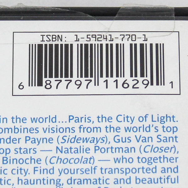 Paris Je T'Aime DVD Movie Paris I Love You 2006 Victoires International