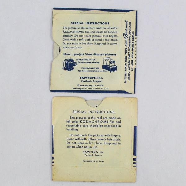 Lot of 2 Vintage Sawyer's ViewMaster Alabama Tennessee 335 336 World Wonders