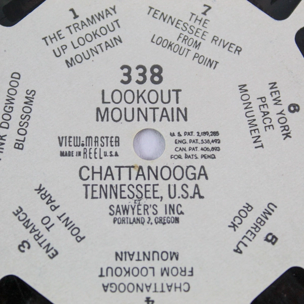 Vintage Sawyer's ViewMaster Lookout Mountain 338 World Wonders Collectible