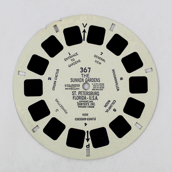 Vintage Sawyer's ViewMaster St. Petersburg Florida 367 World Wonders