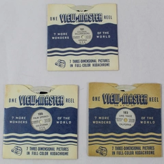 Lot of 3 Vintage ViewMasters 181 183 186 Virginia California Lake Tahoe