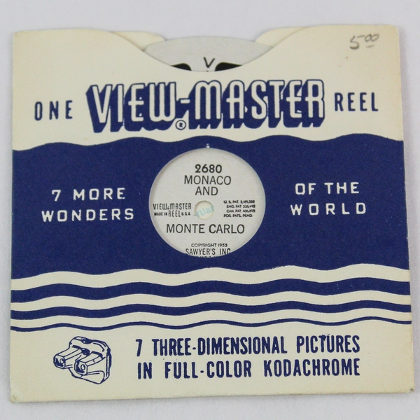 Vintage 1953 Sawyer's ViewMaster Reel 2680 Monaco Monte Carlo World Wonders