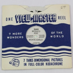 Vintage 1953 Sawyer's ViewMaster Reel 2680 Monaco Monte Carlo World Wonders