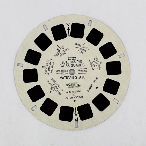 Vintage Sawyers ViewMaster Reel 2722 Vatican State Wonders Of The World