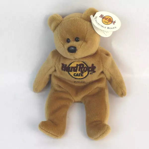 Hard Rock Cafe Isaac Beara Plush Toy 8.5" Collectible Brown Bear