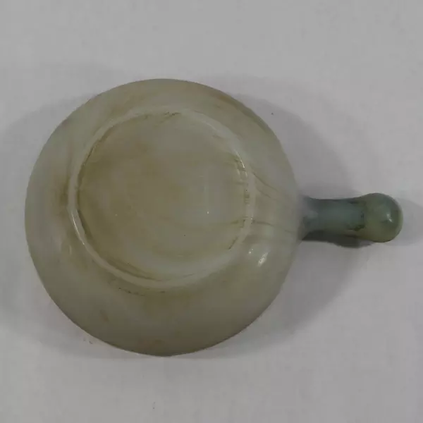 Vintage Glasbake Ovenware White Milk Teal Brown Glass Soup Bowl 14 oz J 2057 25