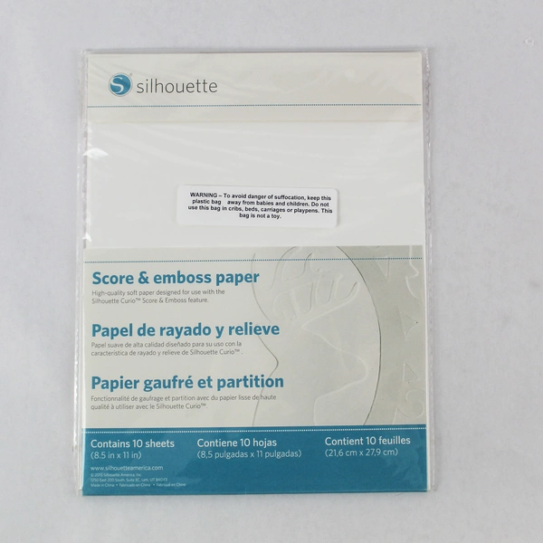 Lot of 10 Silhouette Score & Emboss Paper Sheets 11"x8.5" - Sealed