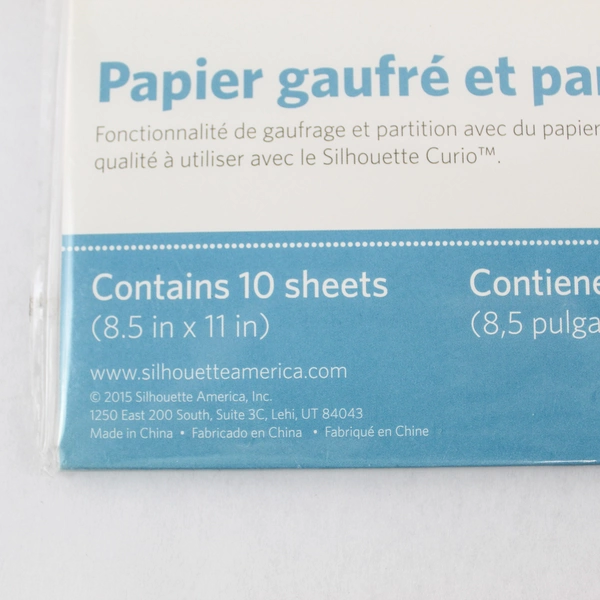 Lot of 10 Silhouette Score & Emboss Paper Sheets 11"x8.5" - Sealed