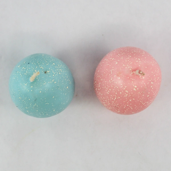 Set of 2 Vintage Blue & Pink Easter Egg Candles - Midwest Importers