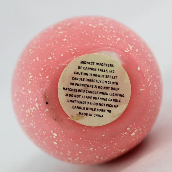 Set of 2 Vintage Blue & Pink Easter Egg Candles - Midwest Importers