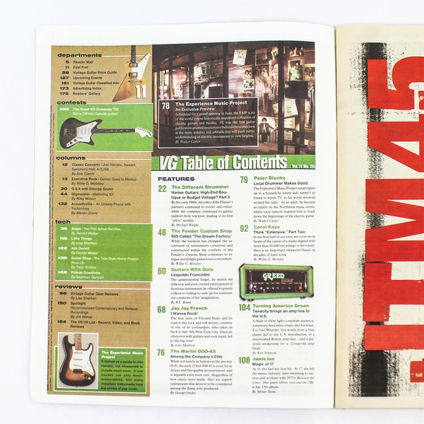 Vintage Guitar Magazine July 2000 Vol 14 No 09 Experience Music Project