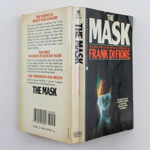The Mask by Frank Di Fiore 1986 Medical Thriller Novel - Good Condition