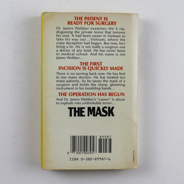 The Mask by Frank Di Fiore 1986 Medical Thriller Novel - Good Condition