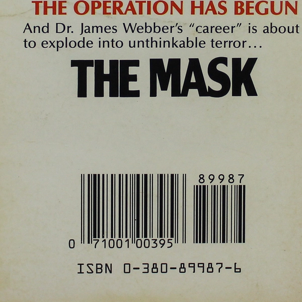 The Mask by Frank Di Fiore 1986 Medical Thriller Novel - Good Condition