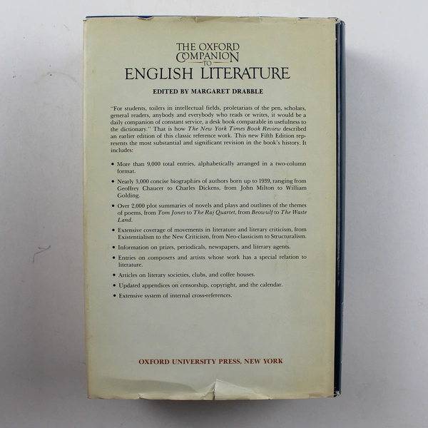 The Oxford Companion to English Literature 5th Ed by Margaret Drabble 1985