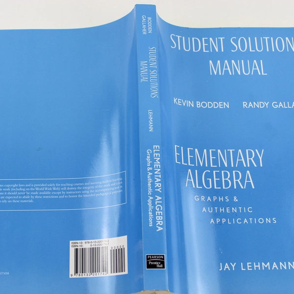 Student Solutions Manual Elementary Algebra: Graphs & Applications, Good