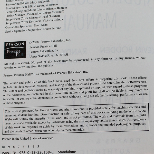 Student Solutions Manual Elementary Algebra: Graphs & Applications, Good