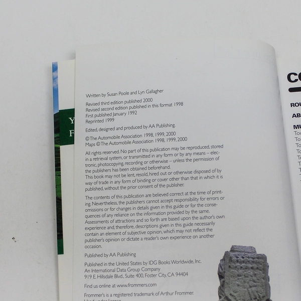 Ireland's Best Loved Driving Tours Book by AA Publishing, 4th Ed, 2000