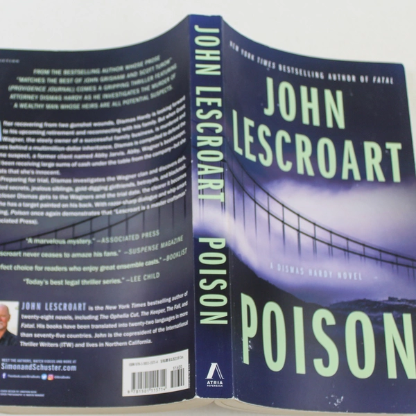 John Lescroart Poison Paperback Novel 2018 Atria Good Pre-Owned Condition
